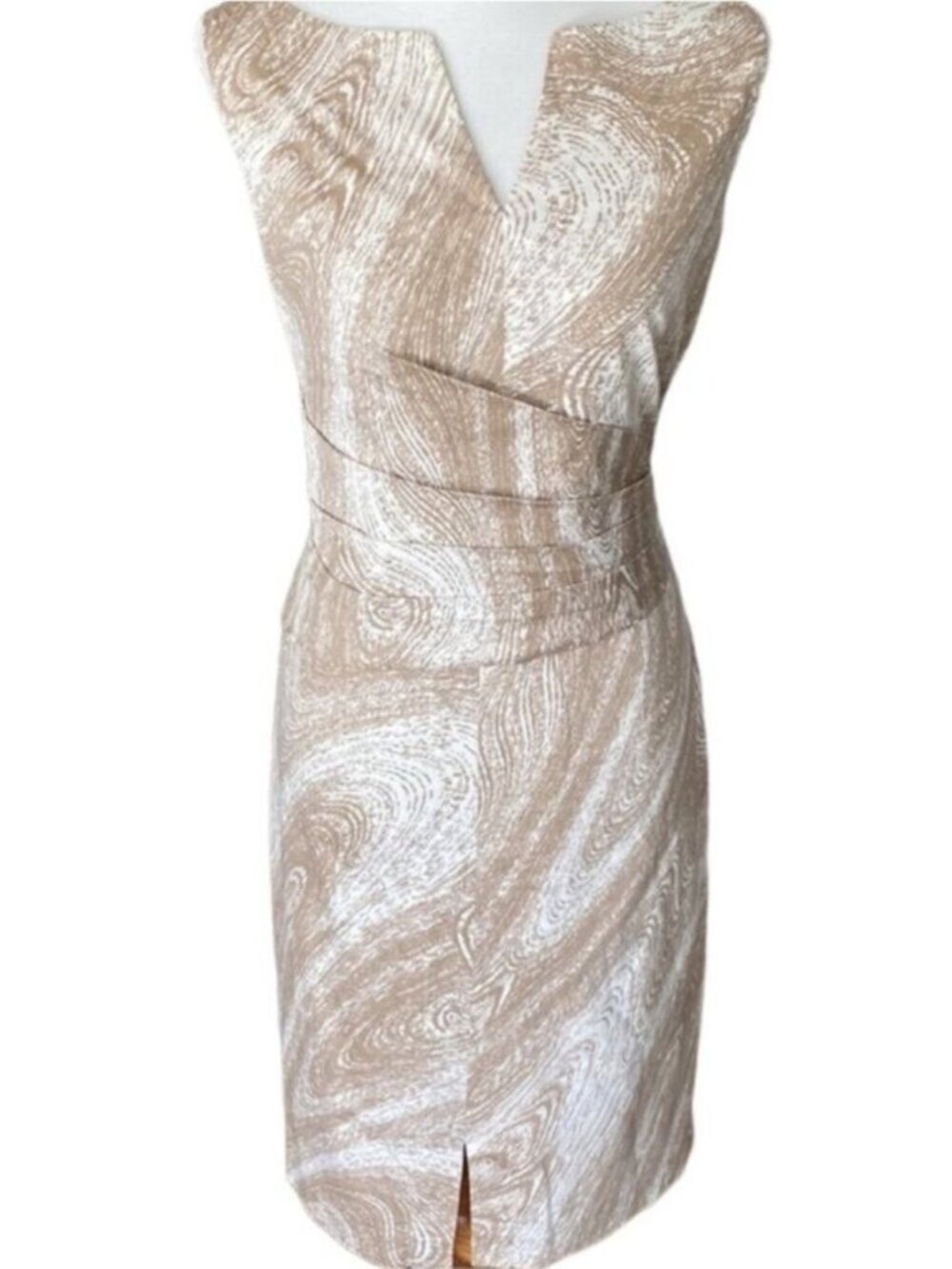 Anne Klein Plus Size Dress 16 Cotton Stretch Classic Retro Pencil Sheath 60s